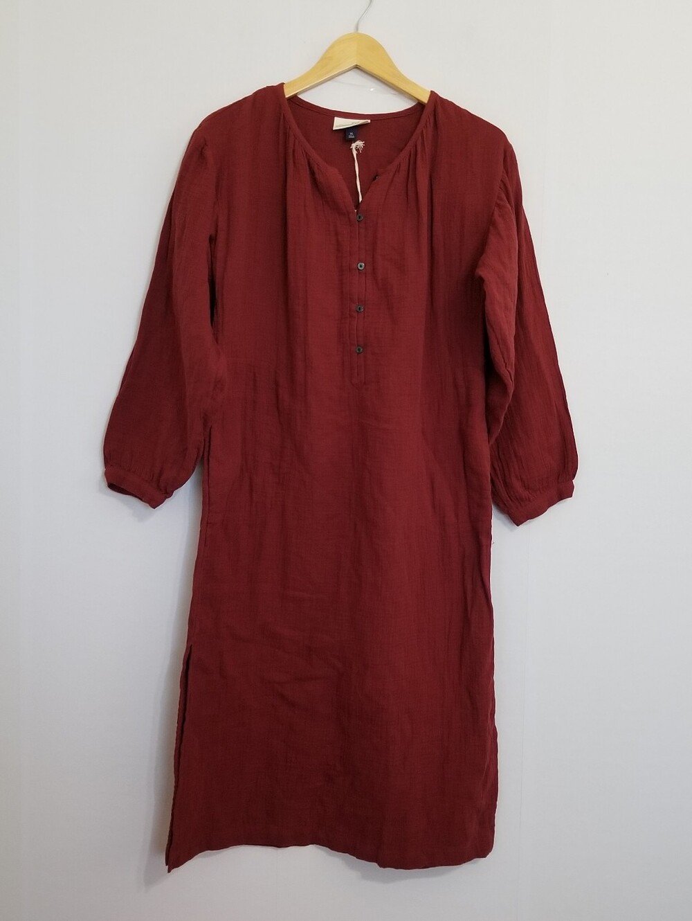 NWT Universal Thread Burgundy New Orleans Red Gauze Midi Dress Size XS